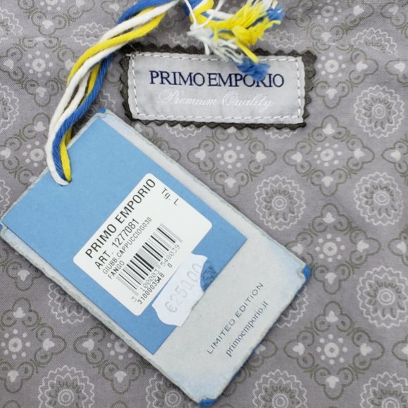 New Primo Emporio Brown Leather & Denim Jacket - Picture 3 of 4